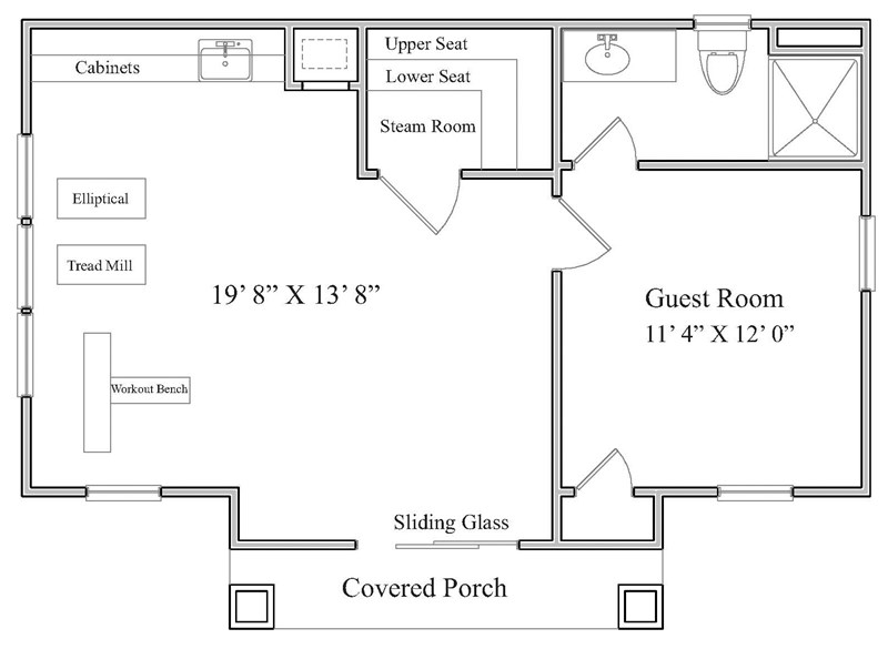 161107 Pool Guest House, Pool House Floor Plans